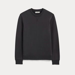Everlane organic cotton Men's Black minimalist Normcore Crewneck Sweatshirt